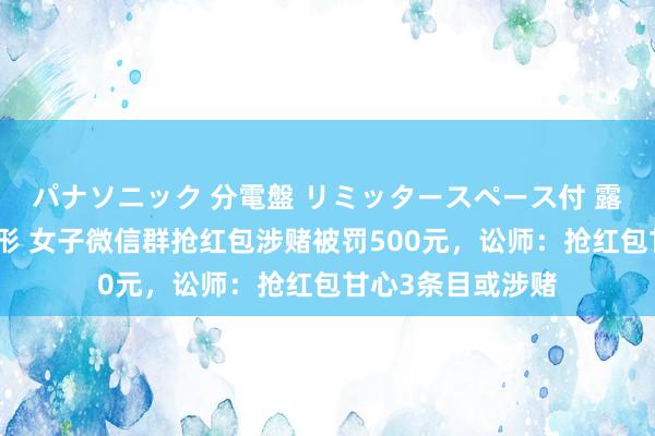 パナソニック 分電盤 リミッタースペース付 露出・半埋込両用形 女子微信群抢红包涉赌被罚500元，讼师：抢红包甘心3条目或涉赌