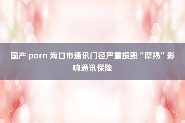 国产 porn 海口市通讯门径严重损毁“摩羯”影响通讯保险