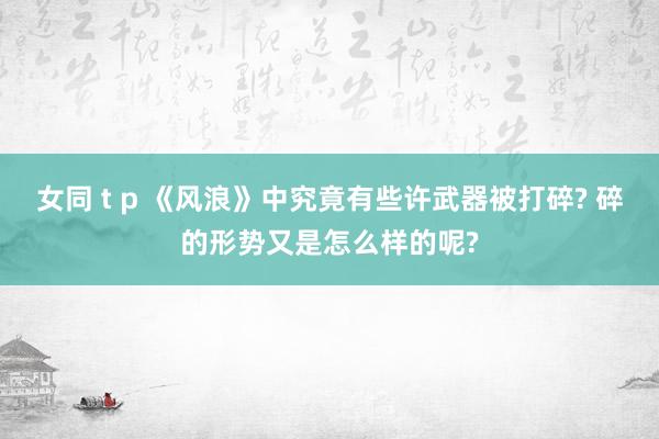 女同 t p 《风浪》中究竟有些许武器被打碎? 碎的形势又是怎么样的呢?