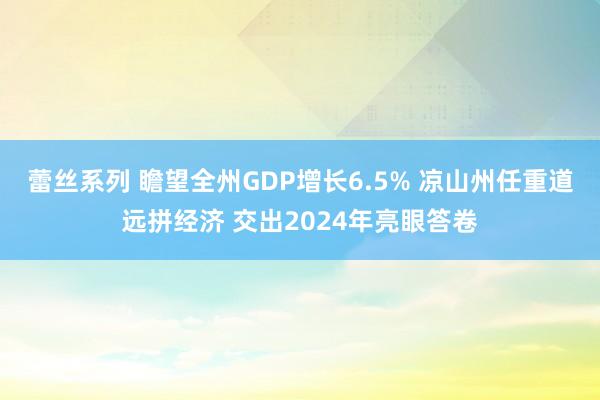 蕾丝系列 瞻望全州GDP增长6.5% 凉山州任重道远拼经济 交出2024年亮眼答卷