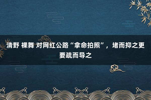 清野 裸舞 对网红公路“拿命拍照”，堵而抑之更要疏而导之