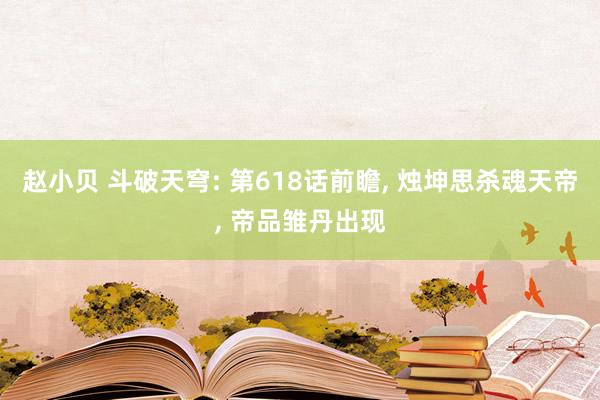 赵小贝 斗破天穹: 第618话前瞻， 烛坤思杀魂天帝， 帝品雏丹出现