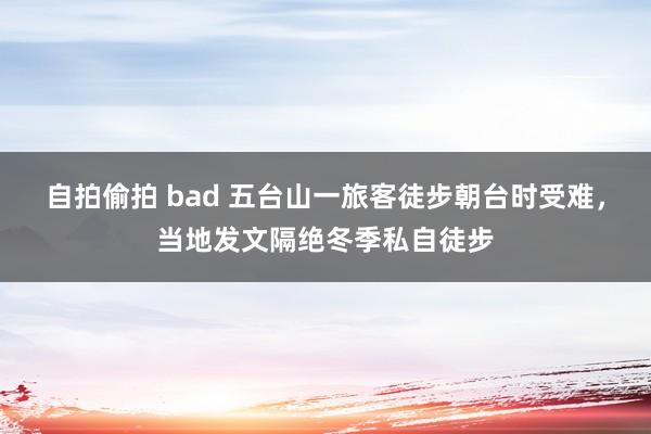 自拍偷拍 bad 五台山一旅客徒步朝台时受难，当地发文隔绝冬季私自徒步