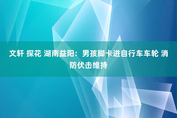 文轩 探花 湖南益阳：男孩脚卡进自行车车轮 消防伏击维持