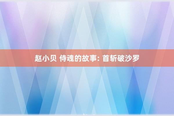 赵小贝 侍魂的故事: 首斩破沙罗